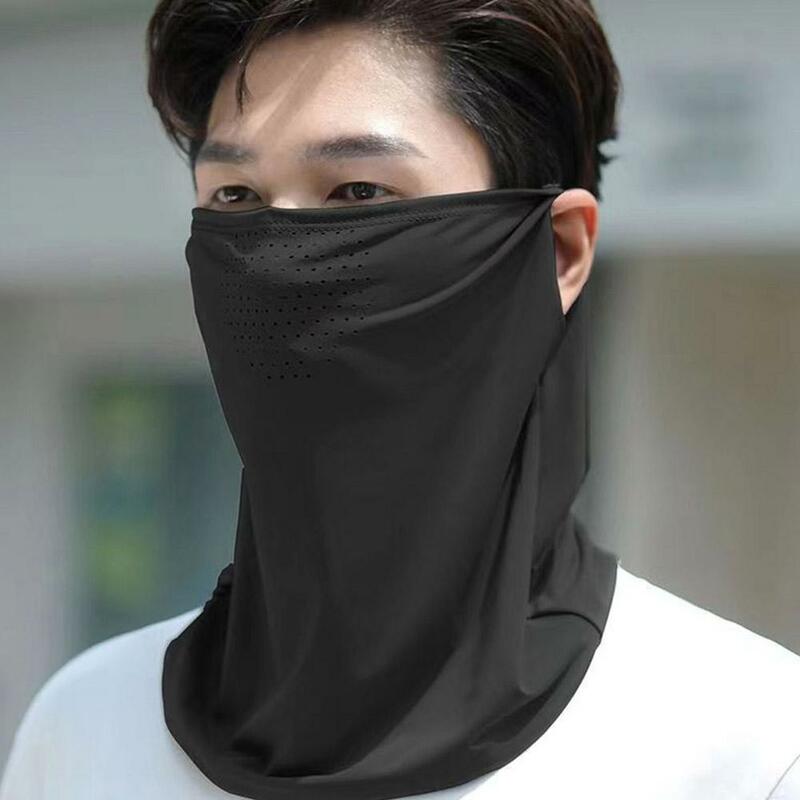 UV Protection Outdoor Sunscreen Face Scarf Neck Wrap Cover Breathable Ice Silk Sunscreen Mask  Cover Sports Outdoor Cycling