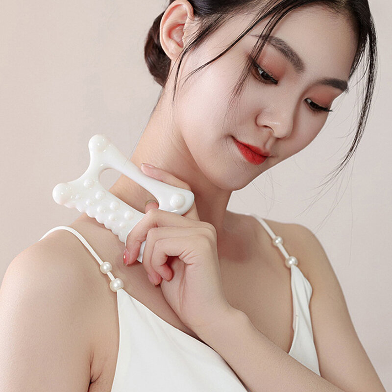 Narzędzia Gua Sha do masażu twarzy ceramiczna płyta skrobaka Gua Sha dla lifting twarzy szczuplejsza napinanie skóry SPA dla twarzy urządzenie do masażu