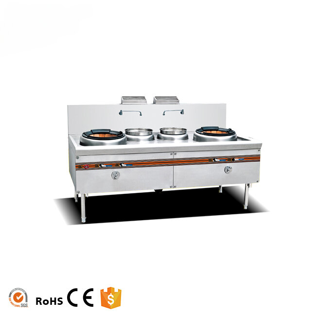 Cucina in acciaio inossidabile con Wok singolo/fornello a Gas da cucina cinese per ristorante