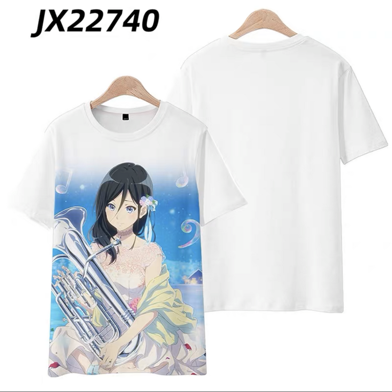 サウンド! 日本の半袖ラウンドネックTシャツ,3Dプリント,ストリートウェア,夏のファッション