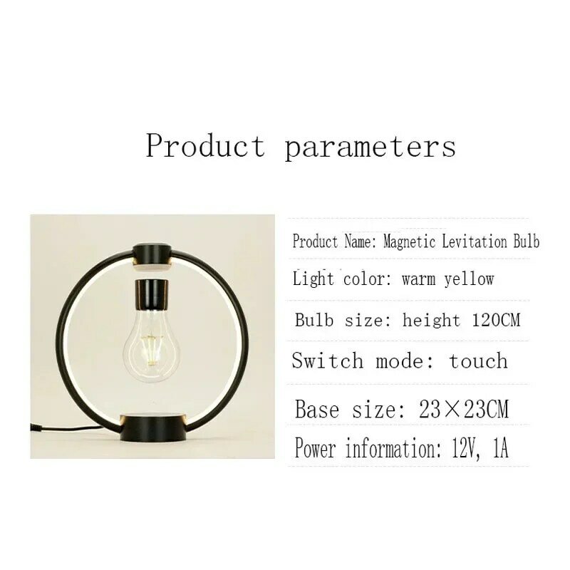 Wysokiej jakości magnetyczna lewitująca żarówka Retro atmosfera lampa do ochrony oczu RGB LED lampa lampka nocna z USB na wystrój pokoju prezent