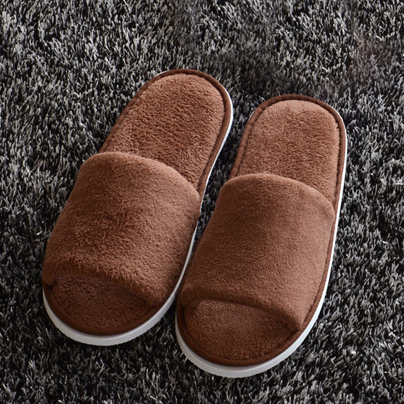 Nuove donne invernali pantofole di pelliccia Open Toe infradito addensare caldo peluche scarpe da casa coppia pantofole da interno per scivoli camera da letto