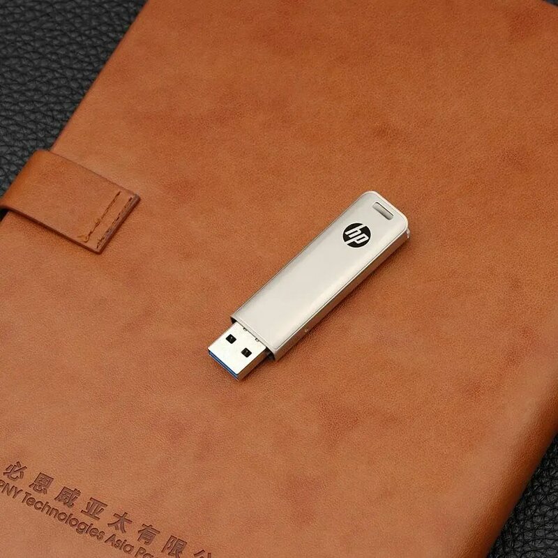Unidad Flash USB de Metal HP V296W, memoria USB 2,0 de 32GB y 64GB con personalidad creativa, música de coche, unidad Flash USB de alta velocidad, logotipo personalizable, regalo