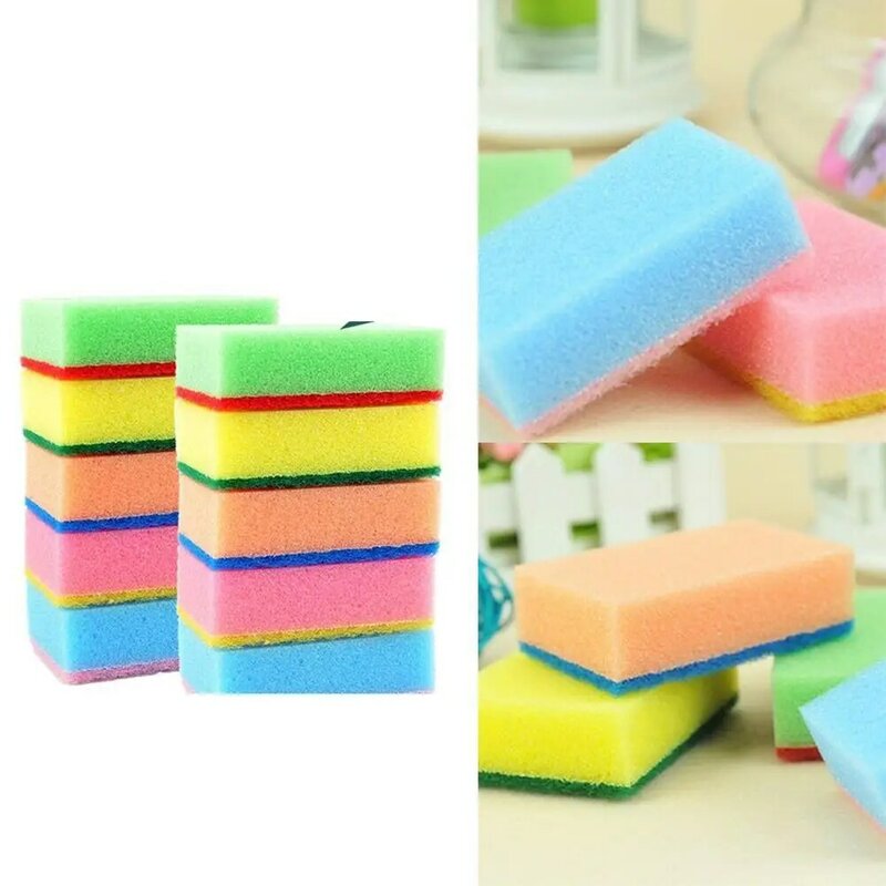 1PCS 2 Colors Random Sponge Sponge Cloth Dish washing Sponge Wipe Kitchen Cleaning Nano Cotton Wash Pot Brush Kitchen Tools