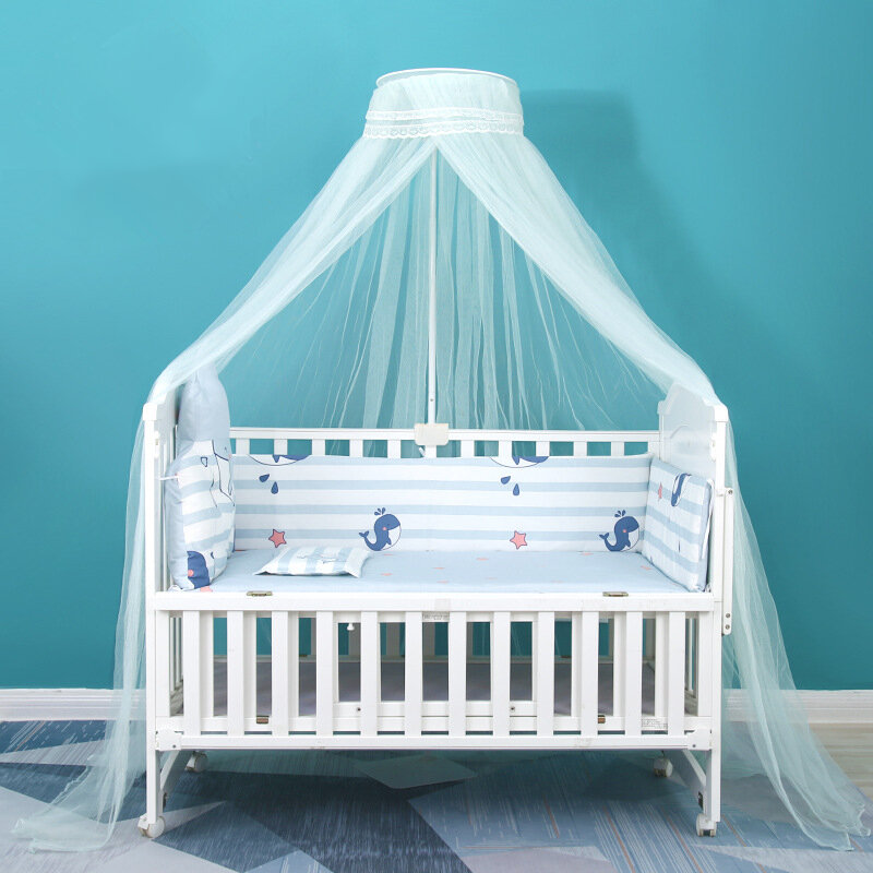 Verão auto-suporte do bebê berço mosquiteiro net com suporte de cama cúpula cama do bebê dossel tenda recém-nascidos crianças cortina redes