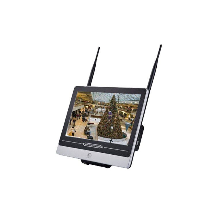Système de sécurité à 4 caméras avec DVR, métal breton, écran LCD 12.5 pouces, visualisation à distance en temps réel