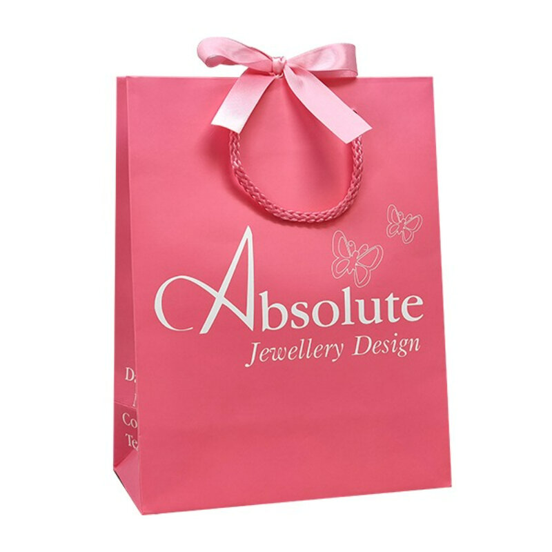 Papierowe torby promocyjne na zamówienie matowa torba laminowana premium z osobistym i unikalnym logo prezentowym na kosmetyki do makijażu lub biżuterię opakowaniu marki