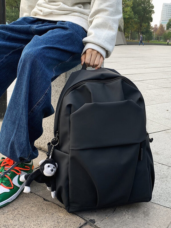 Tas punggung pria kapasitas besar, tas komputer sekolah dan kuliah kasual tahan air kapasitas besar