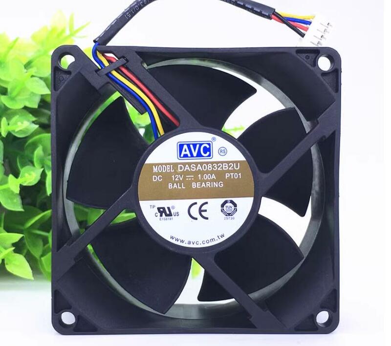 Ventilador de refrigeração do servidor de 4 fios, atc dasa0832b2u pt01, DC 12v, 1,0 a, 80x80x32mm
