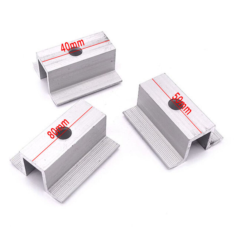 10Pcs 25-50MM Solar Middle Clamp PV For Frame Height Frame Aluminum Alloy Solar Access Accessories Corrosion Resis