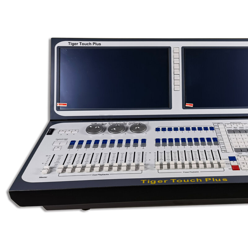Dmx512หน้าจอ Dual Tiger Touch Plus คอนโซลแสงเวทีคอนโซล Tiger Plus Dmx ใช้งานง่าย DJ Controller คอนโซล