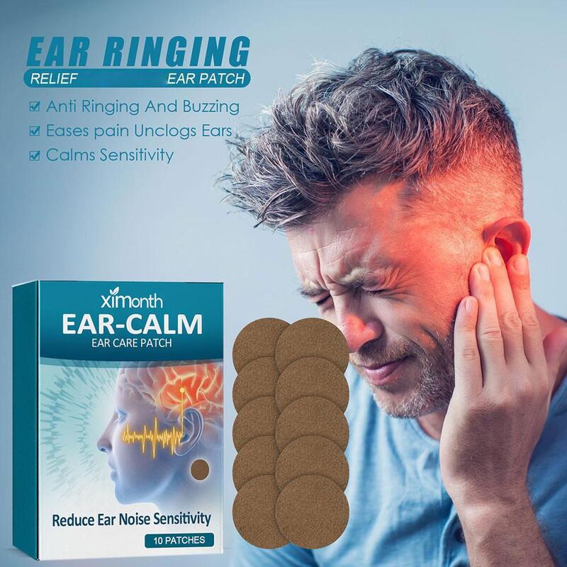 Parche de tratamiento de Tinnitus para el dolor de oído, pegatina protectora para la pérdida auditiva, extracto de hierbas naturales, yeso para el cuidado de la salud, 10 piezas