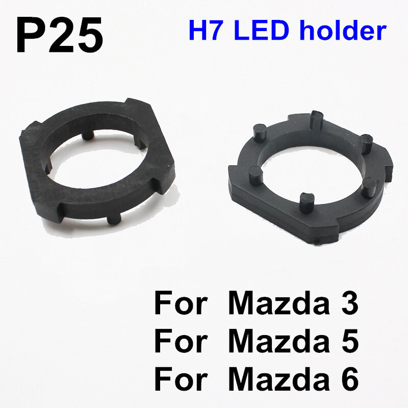 FStuning 2 قطعة H7 المصابيح الأمامية لمبة محول ل Mazda3/5/6 MX-5 CX-5 CX-7 H7 Led العلوي كشافات لمبات قاعدة المقبس محولات