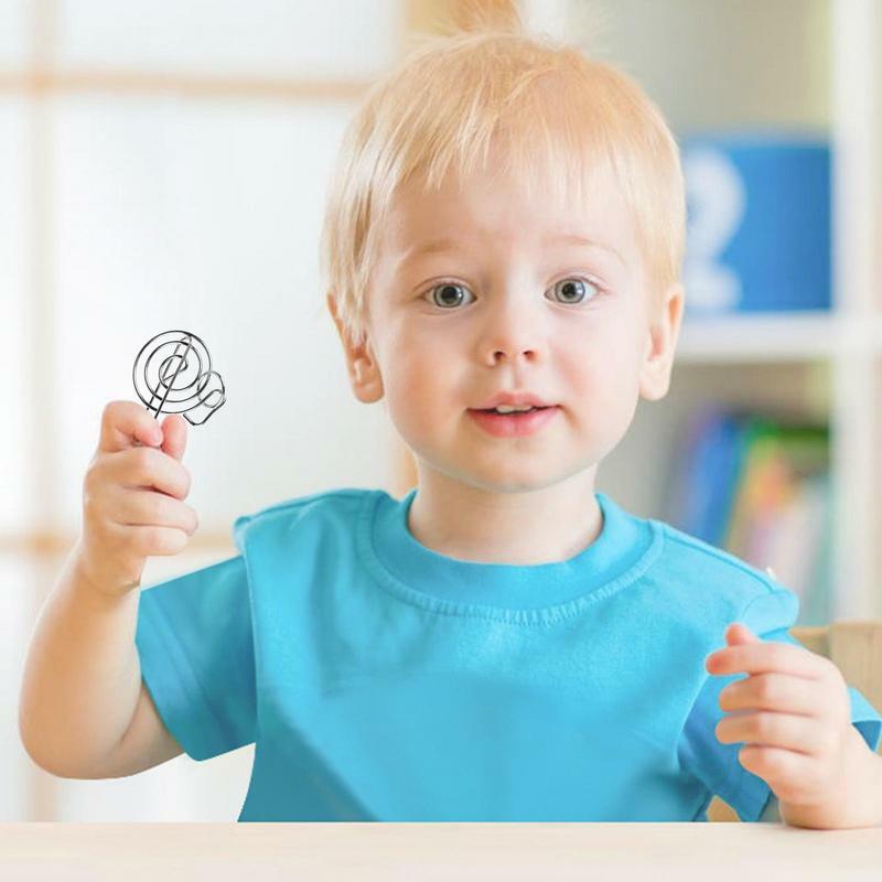 8 teile/satz Metall Montessori Puzzle Spielzeug Draht iq Geist Gehirn Teaser Rätsel Kinder Erwachsene interaktive Spiel Reliever Lernspiel zeug