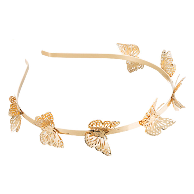 Cabelo da mulher retro aro elegante borboleta Floral Hairband para dama de honra casamento Dating Shopping