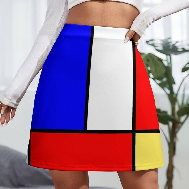 Mini jupe de style Mondrian des années 60 pour femmes, robes pour femmes, tenues d'été, vêtements de style, 2023