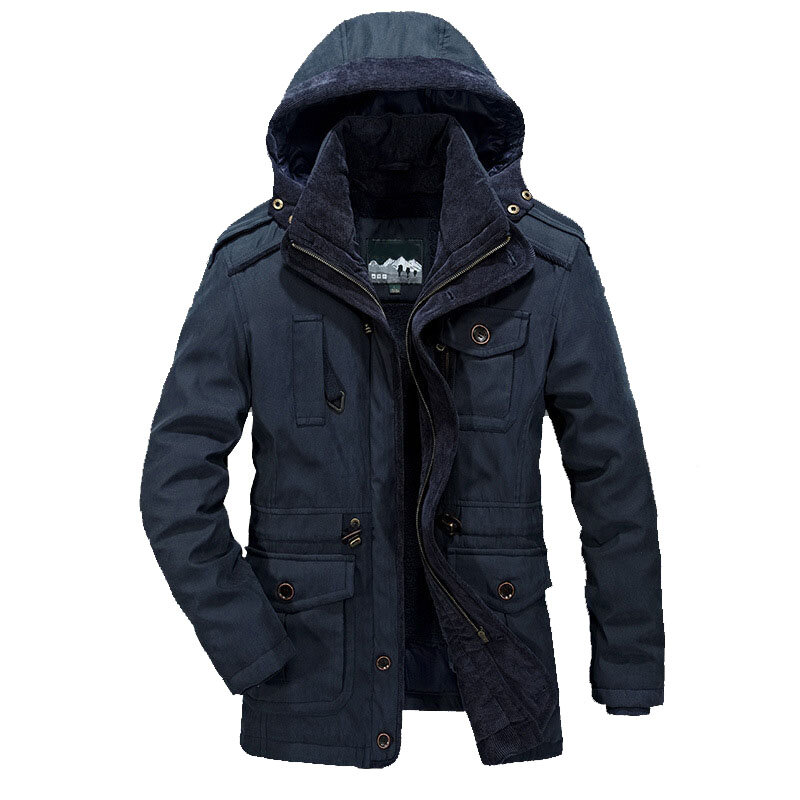 Winter Men's Jacket Thicken Parkas Oversized High Quality Lamb Fleece Jacket Coat Men Clothing Outerwear 4XL TF1358