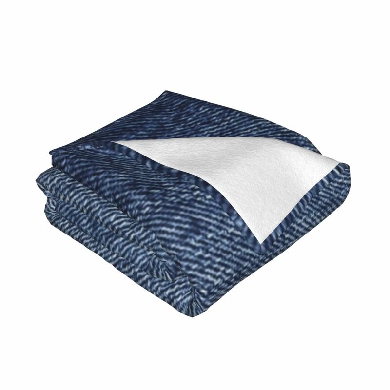 Pelúcia Azul Denim Lance Cobertor, cobertor peludo
