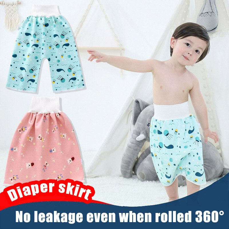 2023 детская юбка для подгузников, водонепроницаемая юбка для подгузников с высокой талией, брюки для подгузников для девочек и мальчиков, моющиеся тренировочные брюки