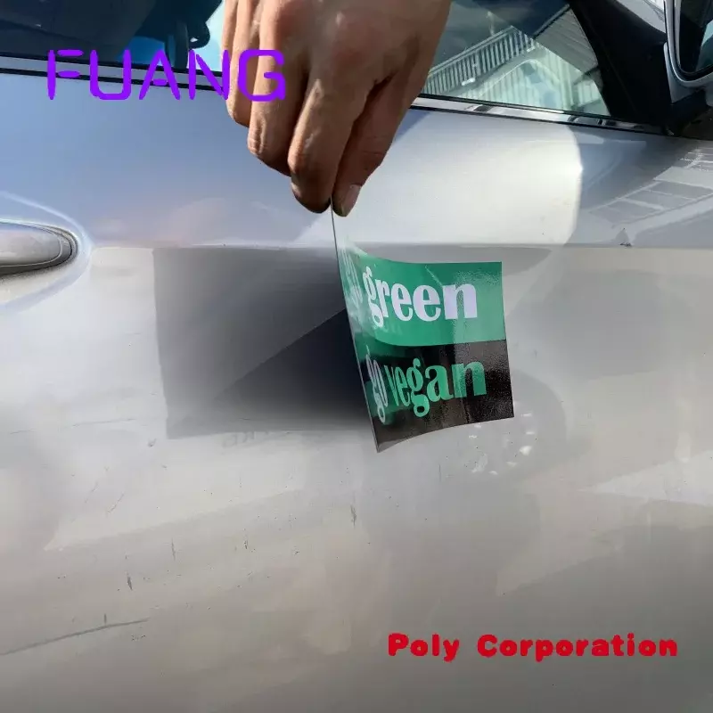 Custom Custom UV resistance waterproof removable magnetic reflective die cut shape car magnet vinyl stickers