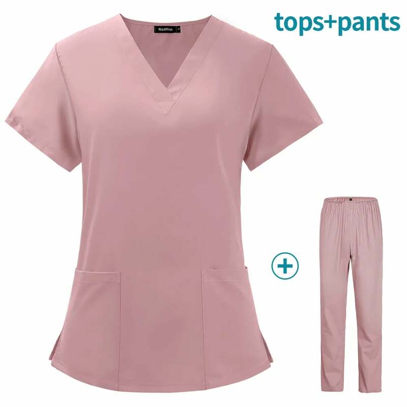 Pet Grooming Doctor Uniforms Non-Sticky Hair Nurse Women Thin And Light Fabric Medical Clothes For Summer Clinical Uniform Woman