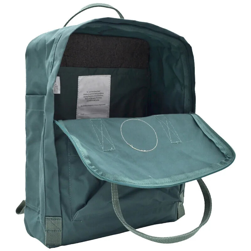 Mochila de lona impermeável com logotipo para mulheres, mochila estudantil, ao ar livre, clássico, laptop, viagem, menina, designer