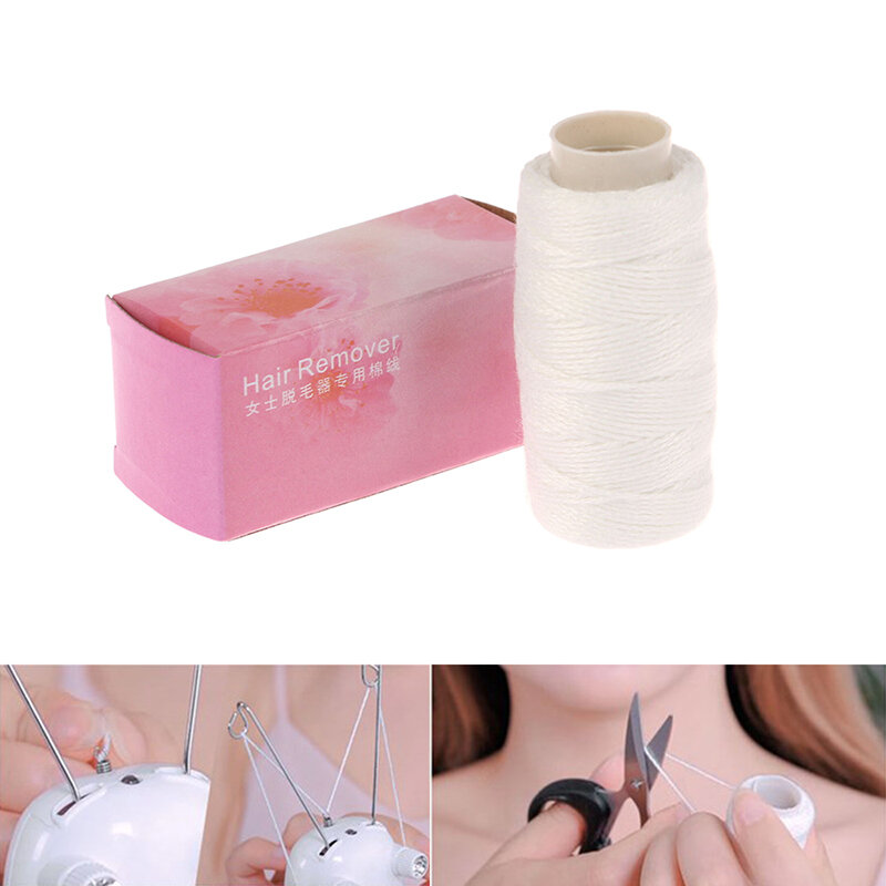Thread para algodão, removedor de pêlos faciais, depilador elétrico, aparador para mulheres, 1 conjunto