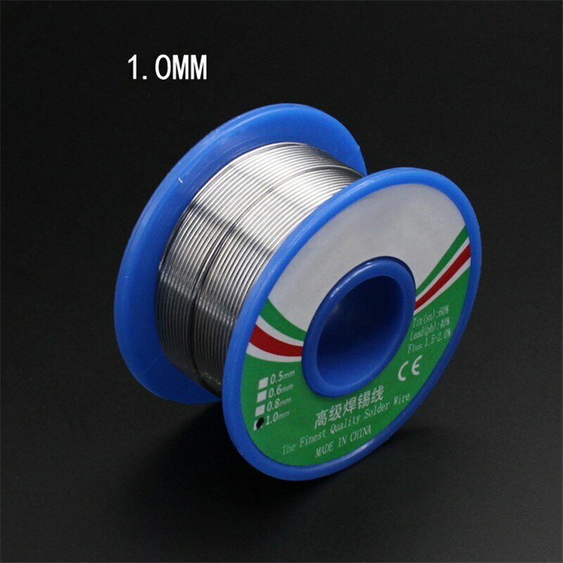Rosin Core Tin Solder Wire, fluxo de solda, Iron Wire Reel, 60, 40, 1.5, 2.0, 50g, 1Pc