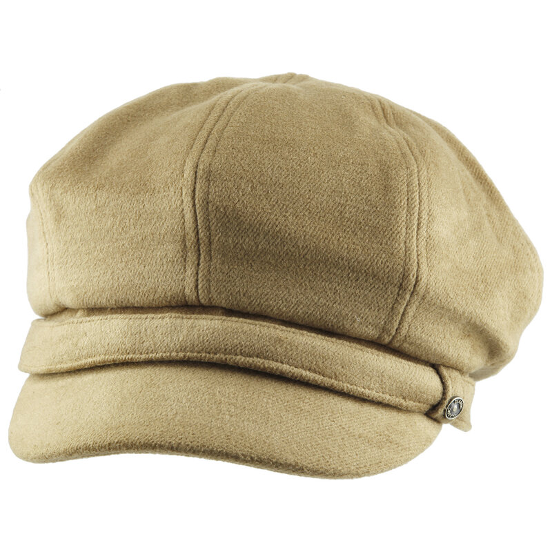 Vintage Khaki Newsboy czapki ośmiokątne kapelusze brytyjskie malarze kapelusze jesienne zimowe berety płaskie czapki w jodełkę unisex
