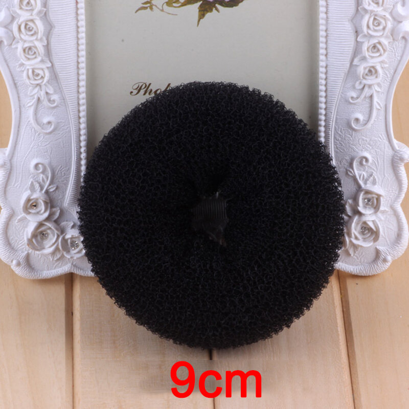 1 ~ 10 buah 3 warna mode elegan rambut Bun donat busa spons mudah cincin besar gaya rambut alat aksesoris rambut untuk