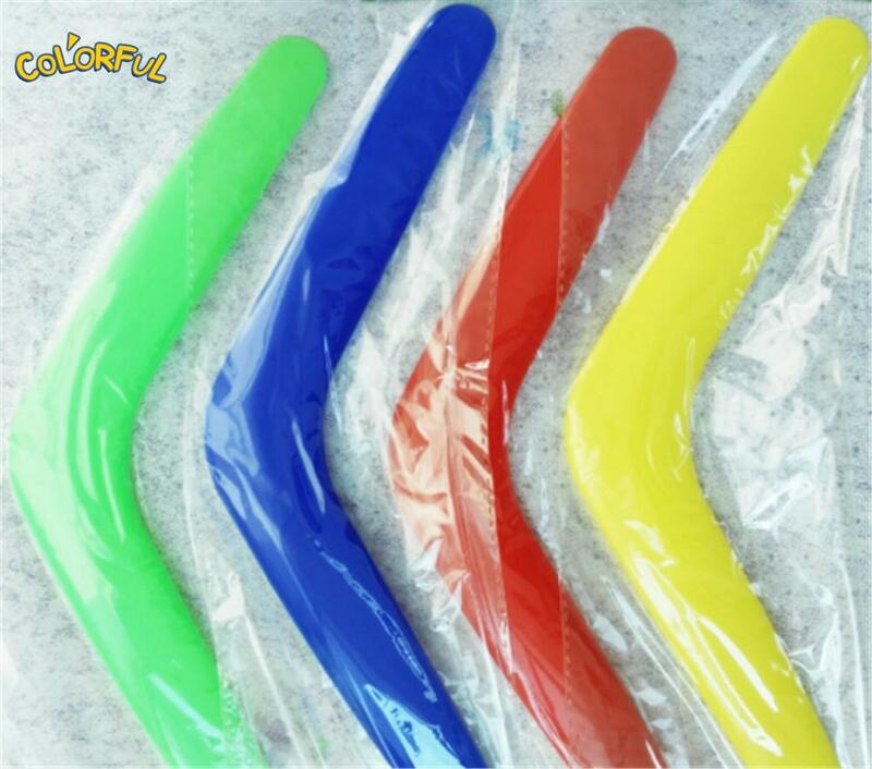 Disco voador boomerang artesanal de plástico em formato de v, esportivo, divertido, luminoso, brinquedo ao ar livre, disco voador, especial