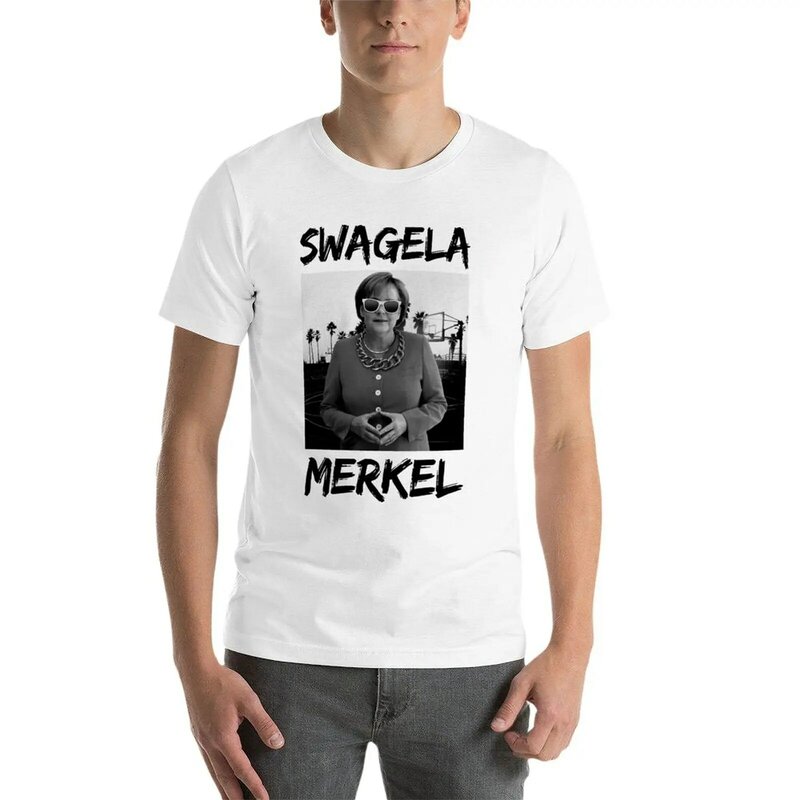 Swagela Merkel T-Shirt Jungen weiße Hemden grafische T-Shirts Sommerkleid ung lustige Herren bekleidung