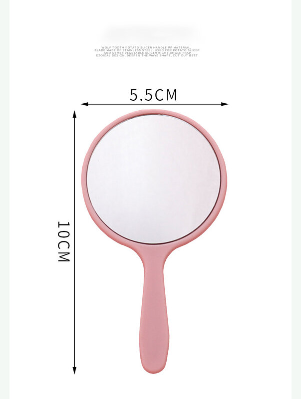 1pc Lovely Oval Portable Small Mirror Hand-Held Makeup Mirror Mini High-Definition Makeup Mirror Beauty And Makeup Tools