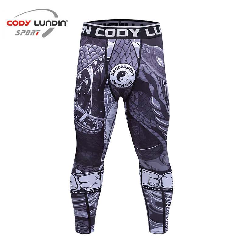 Cody Lundin Compressie Panty Broek No Gi Grappling Leggings Heren Jiu Jitsu Spats Stapelen Gym Fitness Broek Actieve Kleding