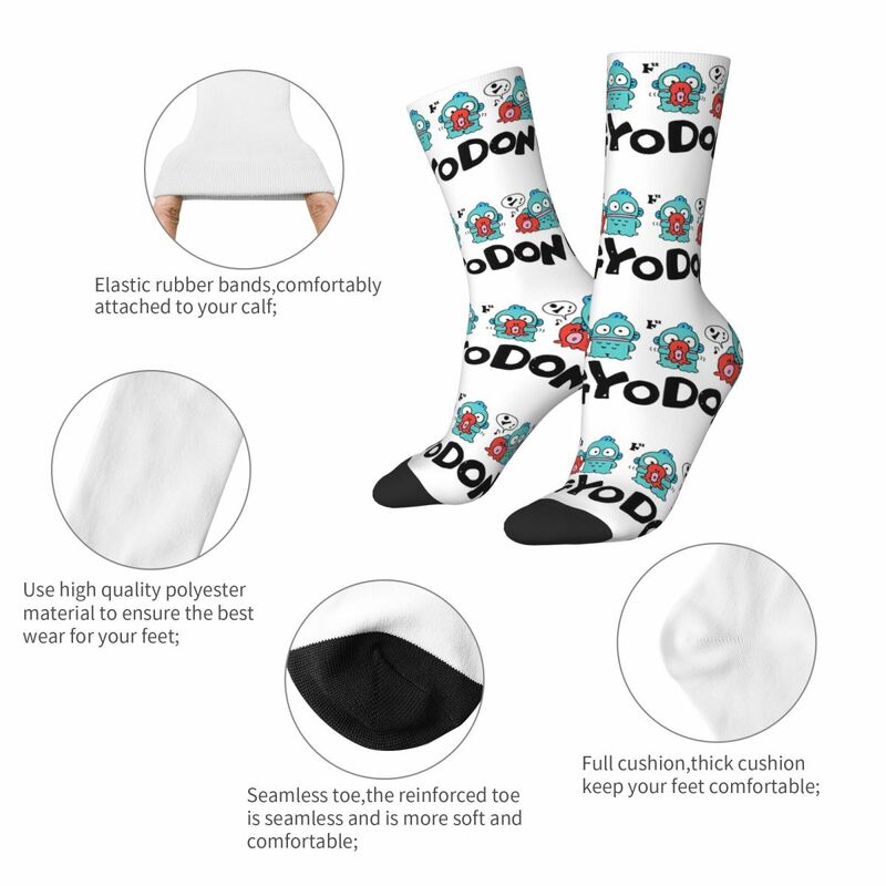 Calcetines deportivos de poliéster para hombre y mujer, calcetín de moda Harajuku, Hangyodon y Friends, primavera, verano, Otoño e Invierno