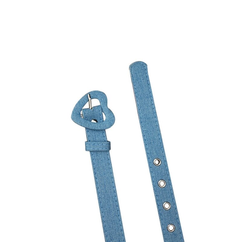 Cinturón de cuero Pu con hebilla de amor para mujer, cinturón de moda que combina con todo, decoración de vestido, pretina para mujer