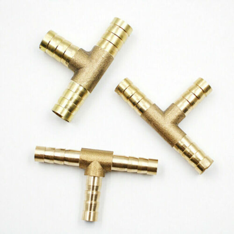 Convenient Connector 3 WAY Joiner 6mm 8mm 10mm 12mm All Copper Material Brass Fuel Hose Garden Tool Accessories