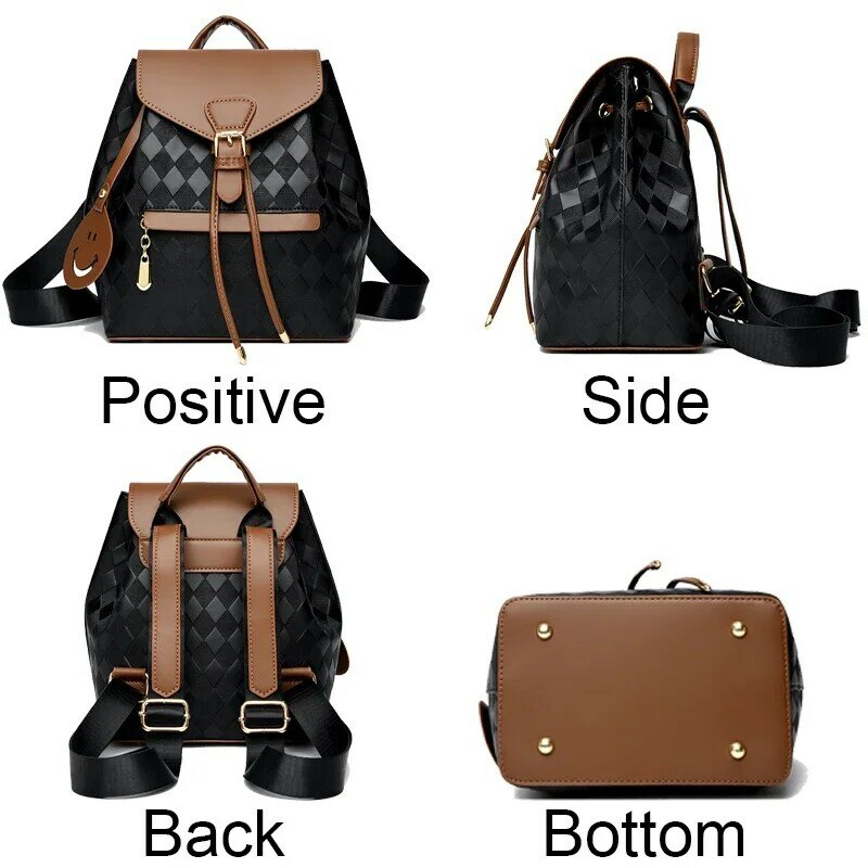Women Soft Leather Backpacks High Capacity Female Back Pack Casual Travel Ladies Bagpack Machial Feminina For Teenager Grils Sac