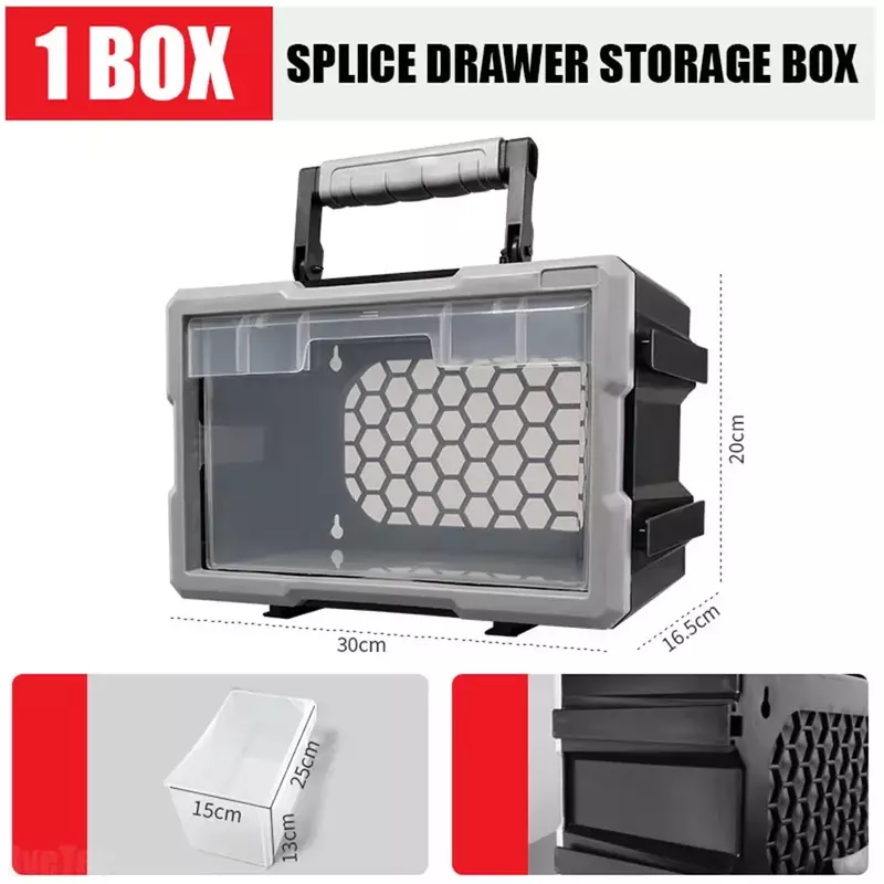 New Type Multi-grid Drawer Toolbox Professional Tool Box Organizer Parts for Mechanics Suitcase Screws Accessories  Plastic