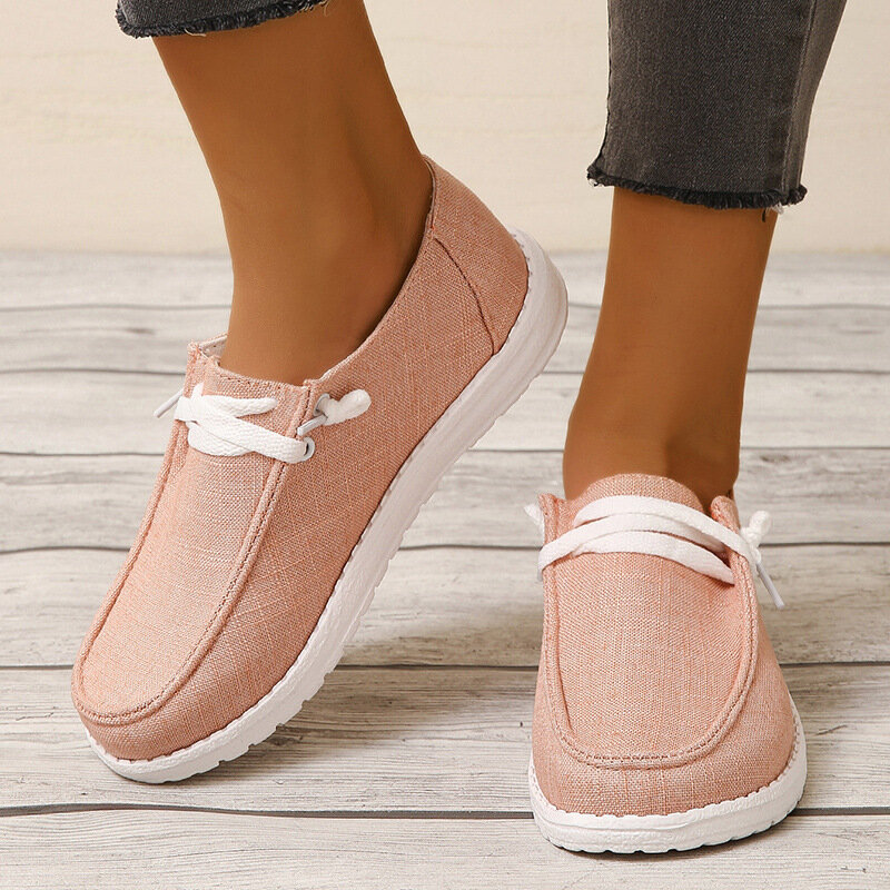 Scarpe Casual di grandi dimensioni per le donne 24 nuove scarpe di tela leggere e comode stagionali scarpe singole con suola piatta traspirante per