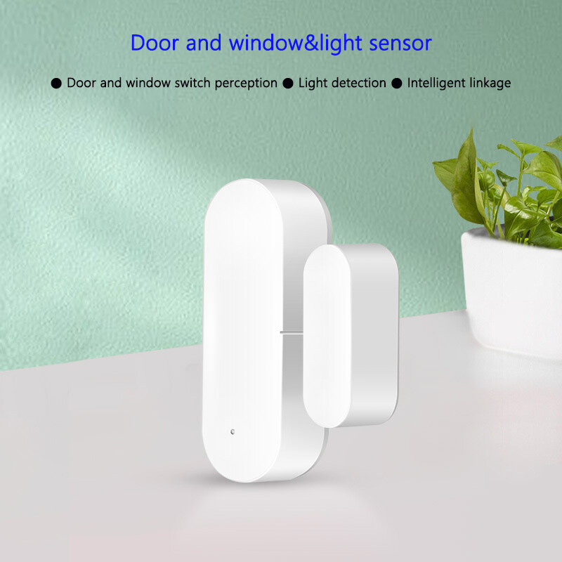 Sensor compuesto de luz magnética para puerta, alarma rápida, WiFi, Detector inteligente de puerta y ventana, recordatorio de baja potencia, Control por aplicación