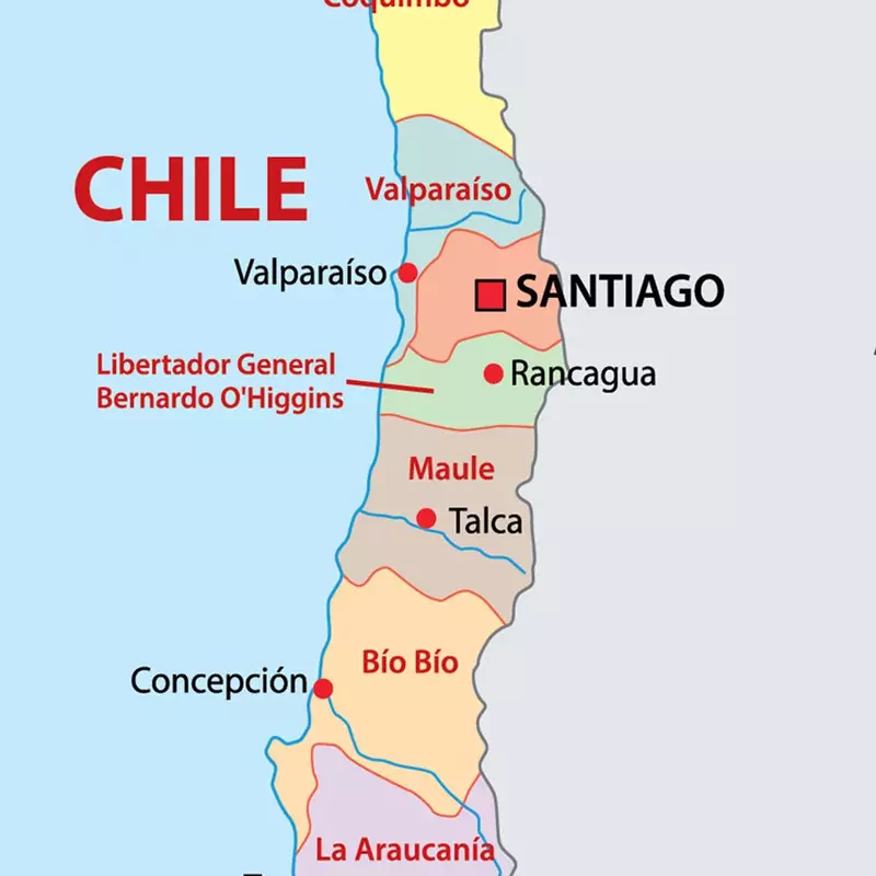 60*120 cm mapa Chile w hiszpańskiej ścianie plakat artystyczny na płótnie malarstwo Retro wystrój salonu dekoracji wnętrz szkolne