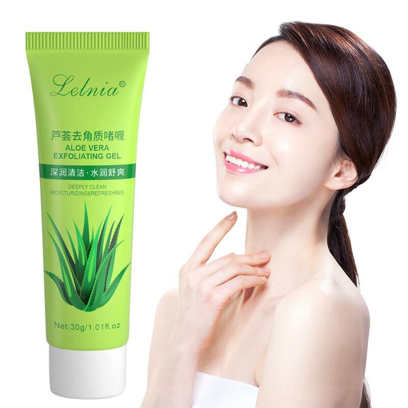 Aloe vera gel para cuidados diários com a pele, esfoliação suave, hidratante, esfoliante, poros, nutrir a pele, lama