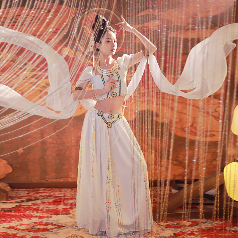 Костюм для летающих танцев Dunhuang, униформа для косплея принцессы, классическая одежда, костюм для выступлений, платье