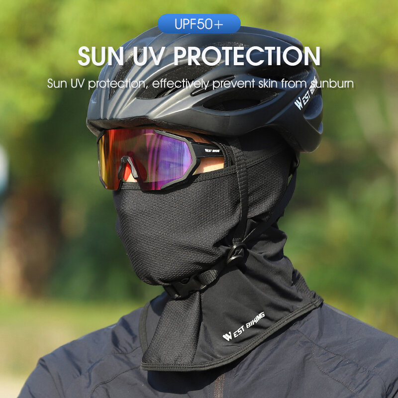 Летняя велосипедная маска для лица WEST BIKING, крутая дышащая Спортивная Балаклава для мужчин и женщин, велосипедная мотоциклетная Солнцезащитная велосипедная шапка с УФ-защитой