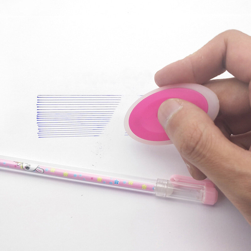 6 Stks/set Uitwisbare Gel Pen Speciale Rubber Kleur Ovale Gum Voor Neutrale Uitwisbare Pen Correctie Supplies School Kantoorbenodigdheden