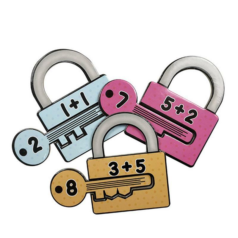 Number Matching Locks Safe Number Lock Puzzle Kids Math Leaning Toys Early Educational Montessori Toy Lock And Key Toy For Kids