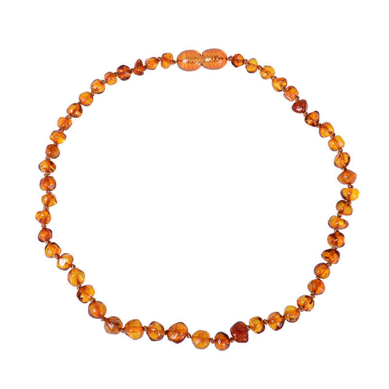 HAOHUPO Natural Baltic Teething Ambers Necklace/Bracelet for Baby Drool Handmade Original Irregular Amber Beads Jewelry Gifts