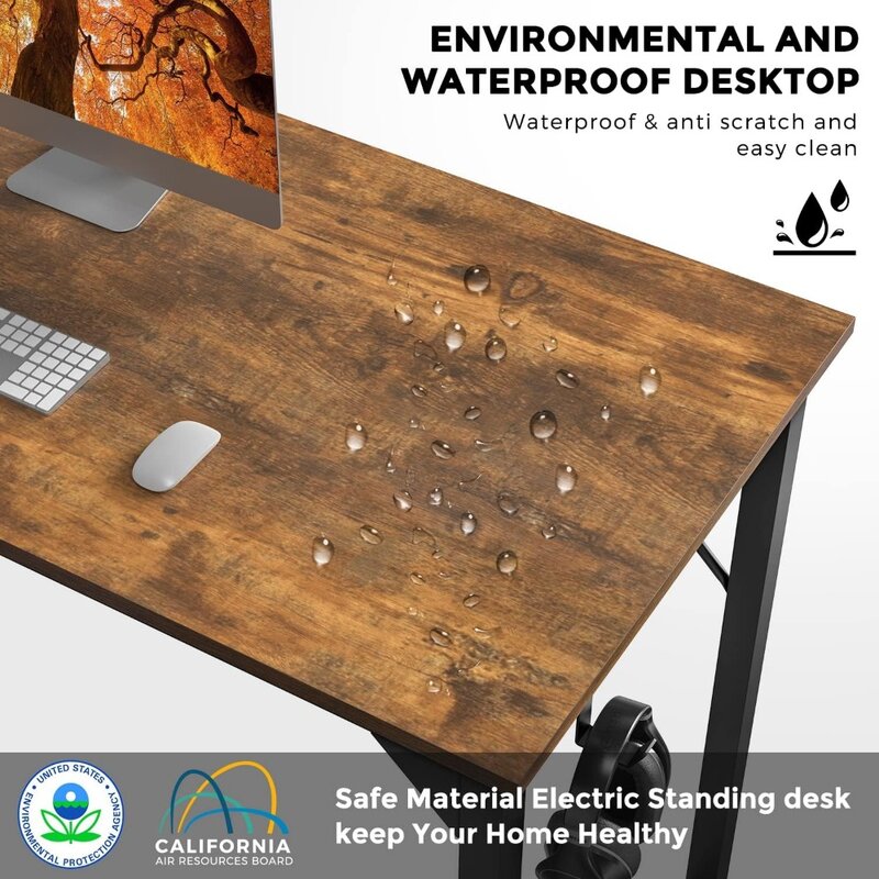 48 Inch Office Small Computer Desk Modern Simple Style Writing Study Work Table for Home Bedroom