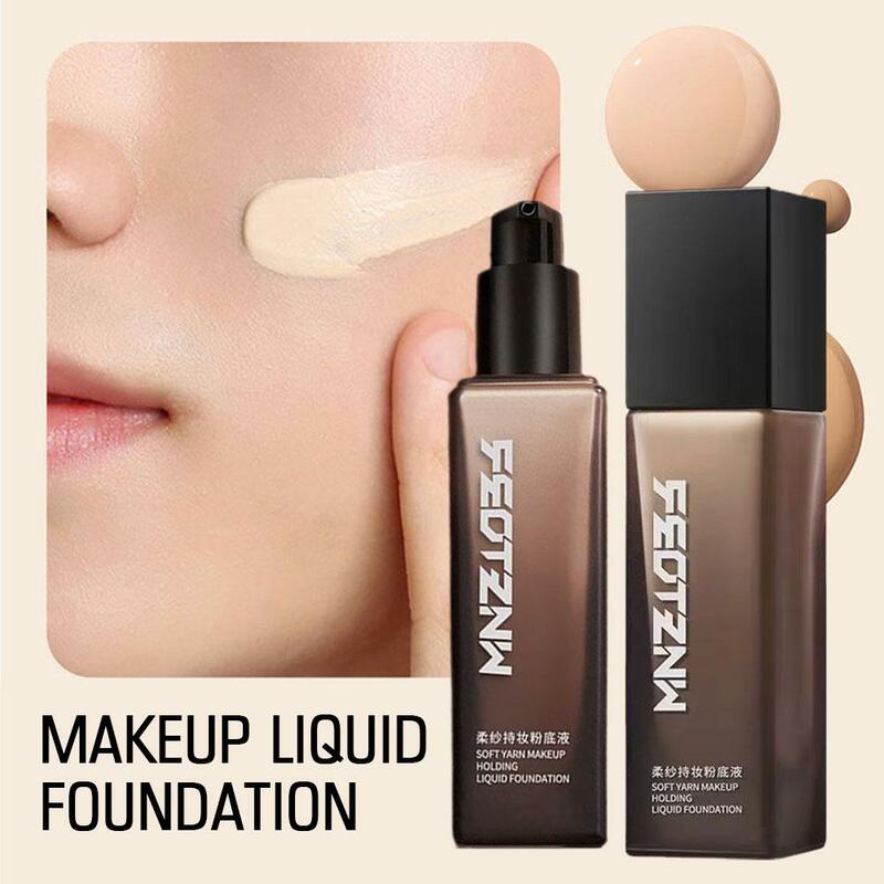 Base de Maquillaje facial, corrector impermeable, cobertura completa, larga duración, hidratante, suave, base líquida, Cosméticos de maquillaje